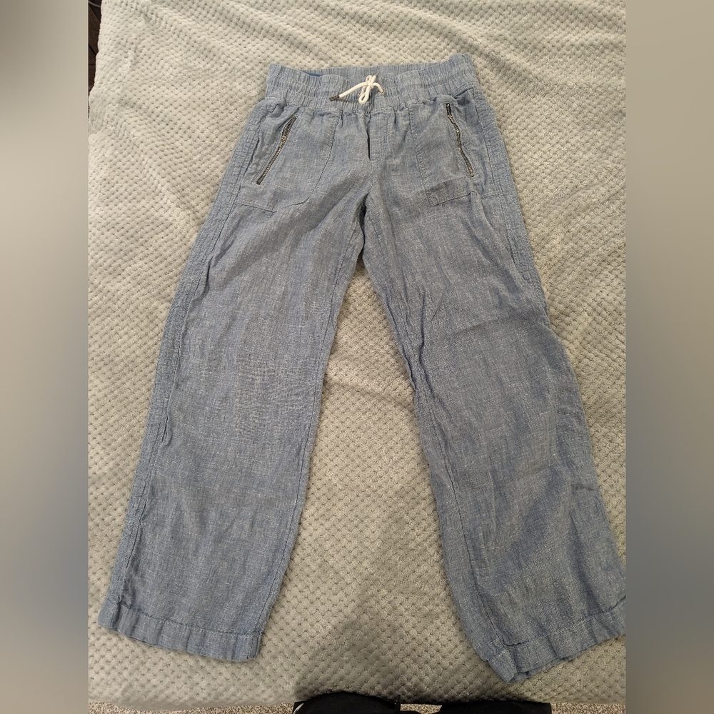 2 PAIRS Athleta Cabo Wide Leg linen pant